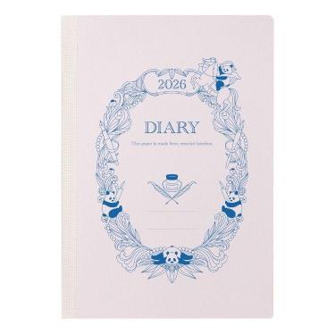 2025年12月始まり 月間 B6 PANDAful LIFE 竹紙ダイアリー ブルー