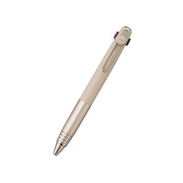 ユニボール ゼント フローモデル 3色ボールペン 0.5mm 水性 ヘアラインベージュ