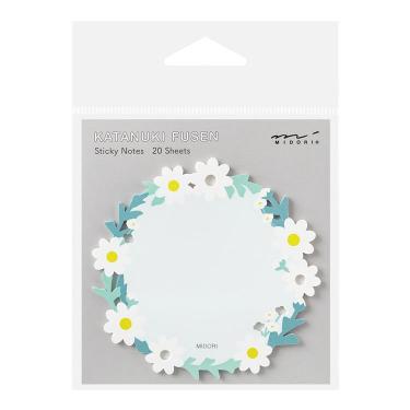 付せん紙 型抜き リース柄 白(リース柄): ステーショナリー