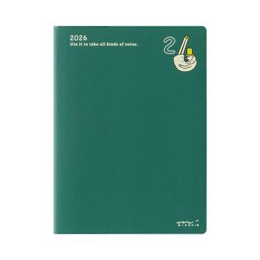 2026年1月始まり 週間ブロック A6 ポケットダイアリー オジサン