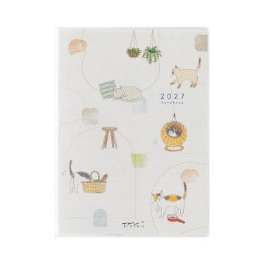 2027年1月始まり手帳 週間 A6 ネコ