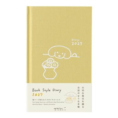 2027年1月始まり手帳 週間 B6変形判 イヌ 黄