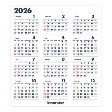 2026年1月始まりカレンダー 壁掛け イノベーター ポスター