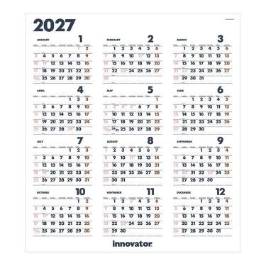 2027年1月始まりカレンダー イノベーター ポスター