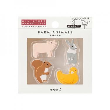 マグネットクリップ 牧場の動物柄A