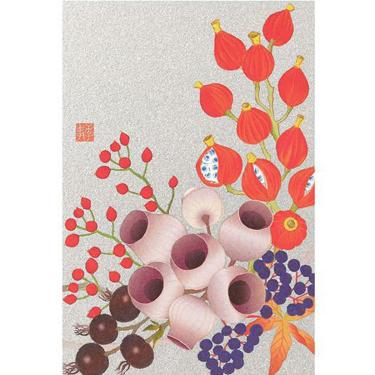 秋柄ポストカード 秋リース柄