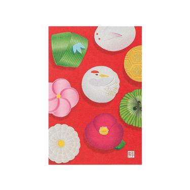 冬柄ポストカード 冬の和菓子柄
