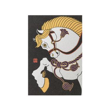 冬柄ポストカード 白馬柄