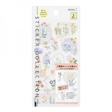 手帳デコシール 花柄