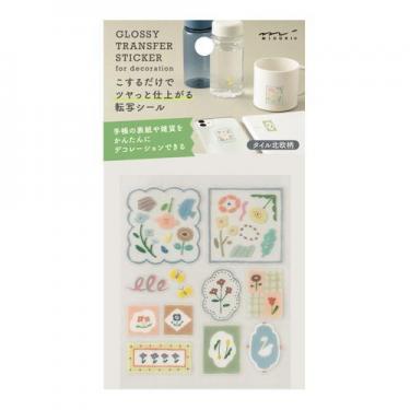 転写シール ツヤ タイル北欧柄