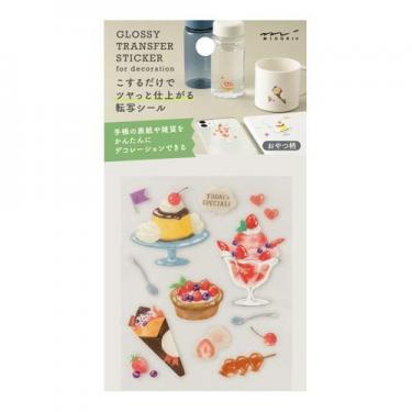 転写シール ツヤ おやつ柄