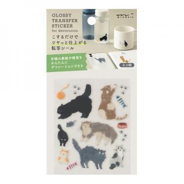 転写シール ツヤ ネコ柄