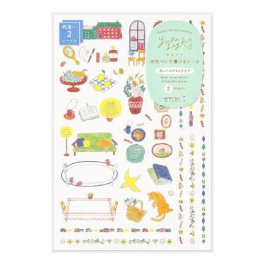 シール ゆるログ 2枚入 暮らし柄