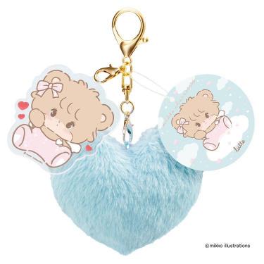 mikko ふわふわキーホルダー ラテ
