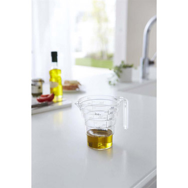 電子レンジ対応 段々計量カップ 500ML クリア