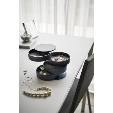 アクセサリートレー 4段 ブラック タワー