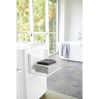 洗濯機横マグネット折り畳み棚 ホワイト tower タワー