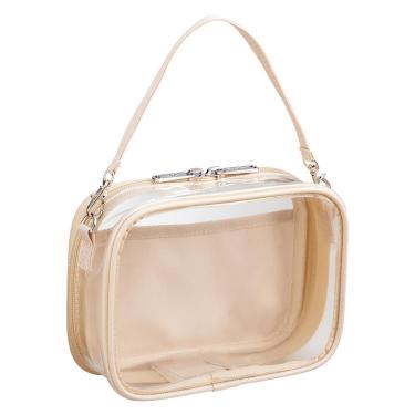 ミファ デコレーションボックスポーチ ミニ ワイド ベージュ