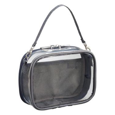 ミファ デコレーションボックスポーチ ミニ ワイド ブラック