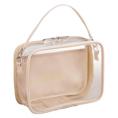 ミファ デコレーションボックスポーチ ワイド ベージュ