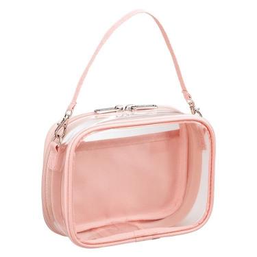 ミファ デコレーションボックスポーチ ミニ ワイド ピンク