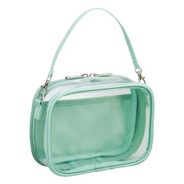 ミファ デコレーションボックスポーチ ミニ ワイド グリーン