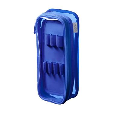 ペンケース XCOA リバーシブルクリヤー ライト ブルー