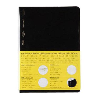 その他 Jacob Daley's Note Book 365デイズノートブック A5 184枚 ブラック: ステーショナリー