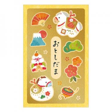 年賀ポチ袋 箔 吉祥午 2枚入り