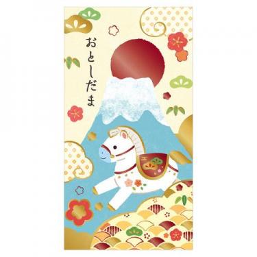 年賀のし袋 箔 富士と午 2枚入り