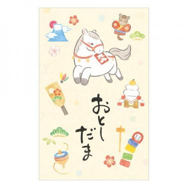 年賀ポチ袋 筆文字 お正月遊び午 3枚入り