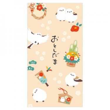 年賀のし袋 印刷 賀正シマエナガ 3枚入り