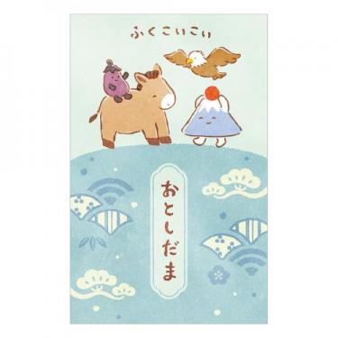 年賀ポチ袋 印刷干支 初夢と午 3枚入り