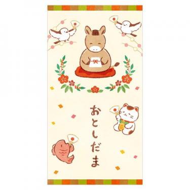 年賀のし袋 印刷干支 にぎやか午 3枚入り
