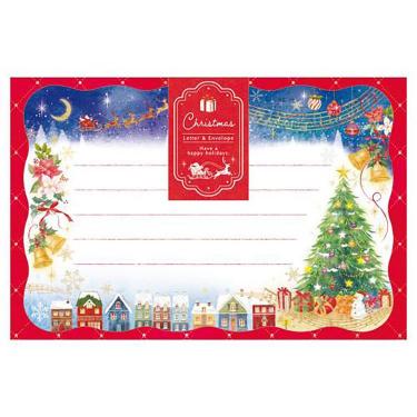 冬柄 ミニレター ウィンター クリスマスの夜