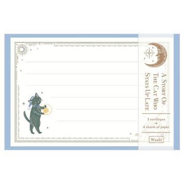 ミニレターセット レッサーパンダブックス 夜更かし猫