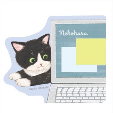 ねこハラダイカットステッカー ハチワレ