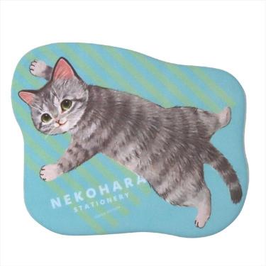 ねこハラ特大シール グリーン