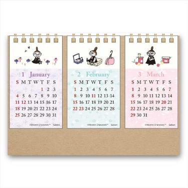 2026年1月始まりカレンダー 卓上 ムーミン リトルミイ 3か月