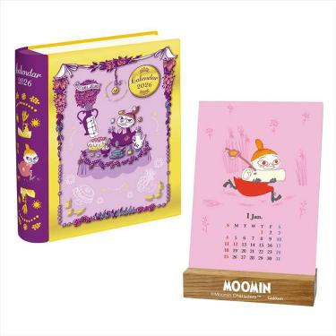 2026年1月始まりカレンダー 卓上 ムーミン BOOK缶 リトルミイ