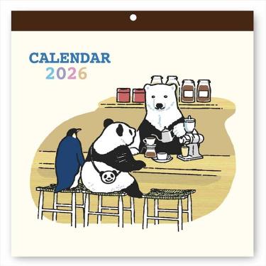 2026年1月始まりカレンダー 壁掛け しろくまカフェ