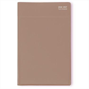 2025年10月始まり 週間バーチカル A5変型 ツイン手帳 オークブラウン