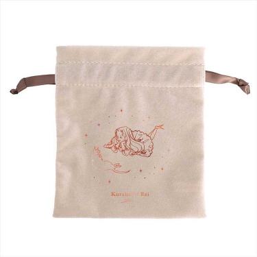 ベロア巾着 くらはしれい ホワイト