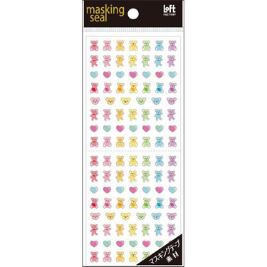 マスキングシール スリムテディベア【ロフト限定】