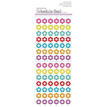 スケジュールシール フレーム フラワー