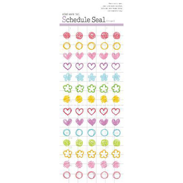 スケジュールシール フレーム マル ハート ハナ