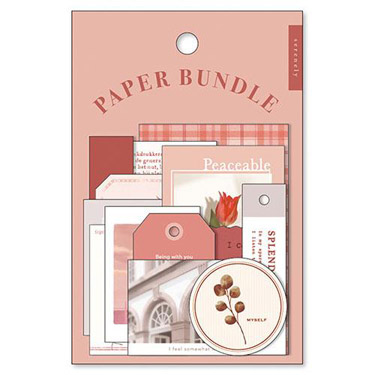 ペーパーバンドルステッカー レッド