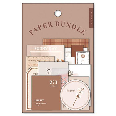 ペーパーバンドルステッカー ブラウン