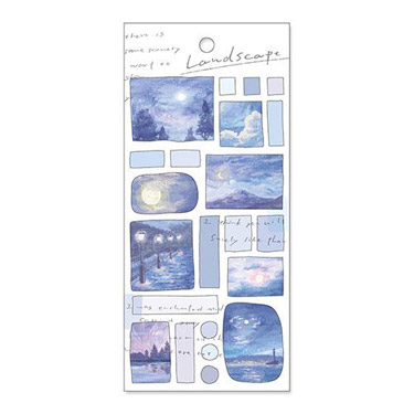 ランドスケープ ステッカー 月明かり