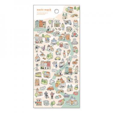 マチマップステッカー orange city